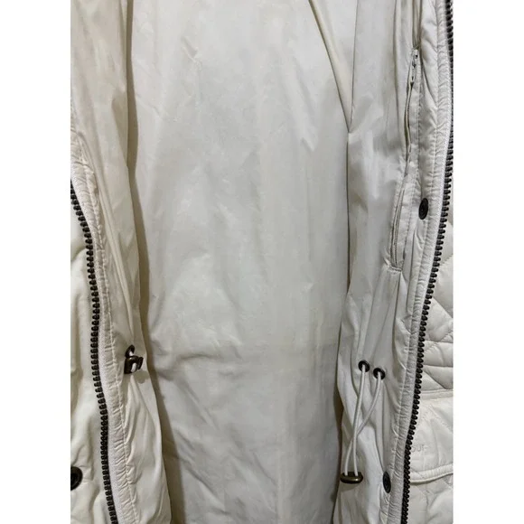 BARBOUR Jenkins Quilted Women's Jacket Cream Size 6 Spring Fall Retail $ 375 EUC - Picture 8 of 9
